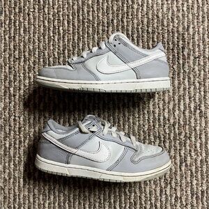 Nike Kids Light Gray and White Sneakers